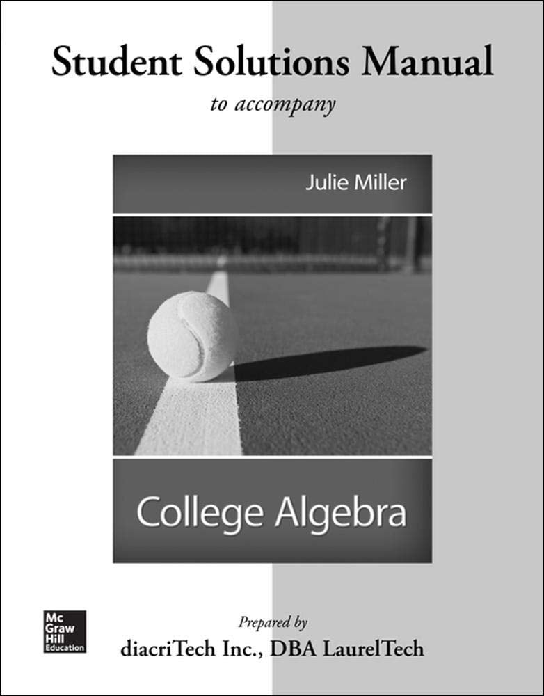Students Solutions Manual For College Algebra - 3447