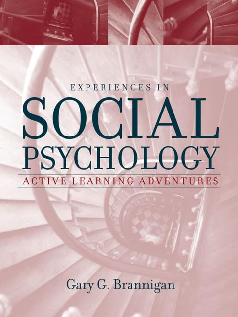 Experiences in Social Psychology: Active Learning Adventures - 3711