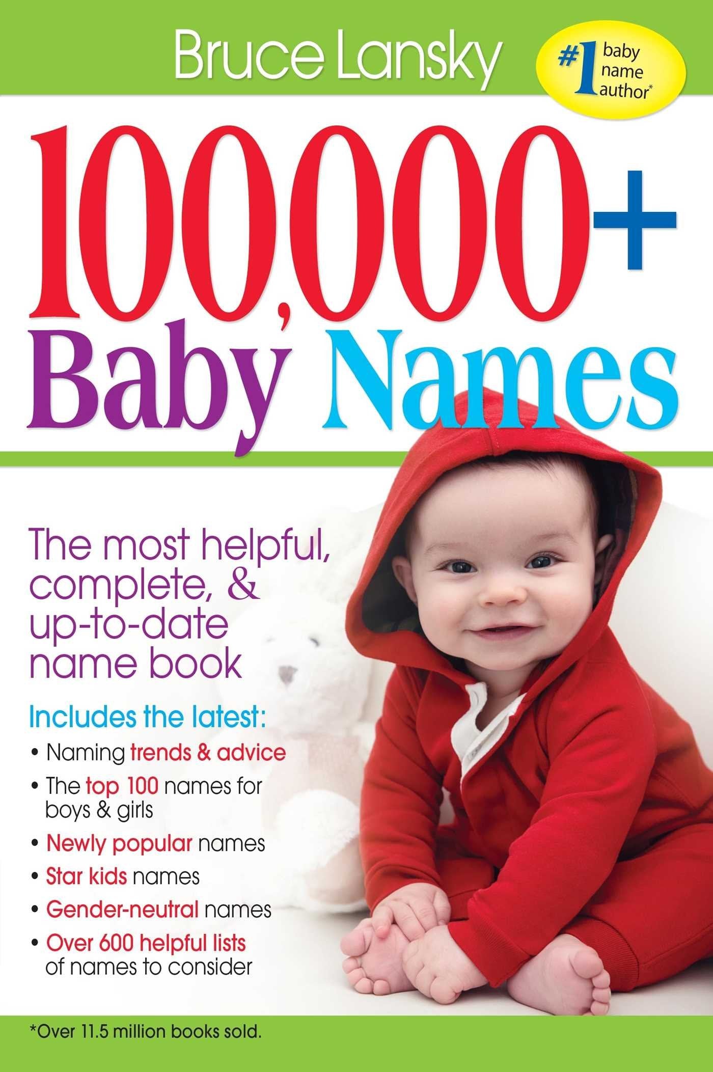 100,000 + BABY NAMES:The Most Complete Baby Name Book The Happy Book Stack