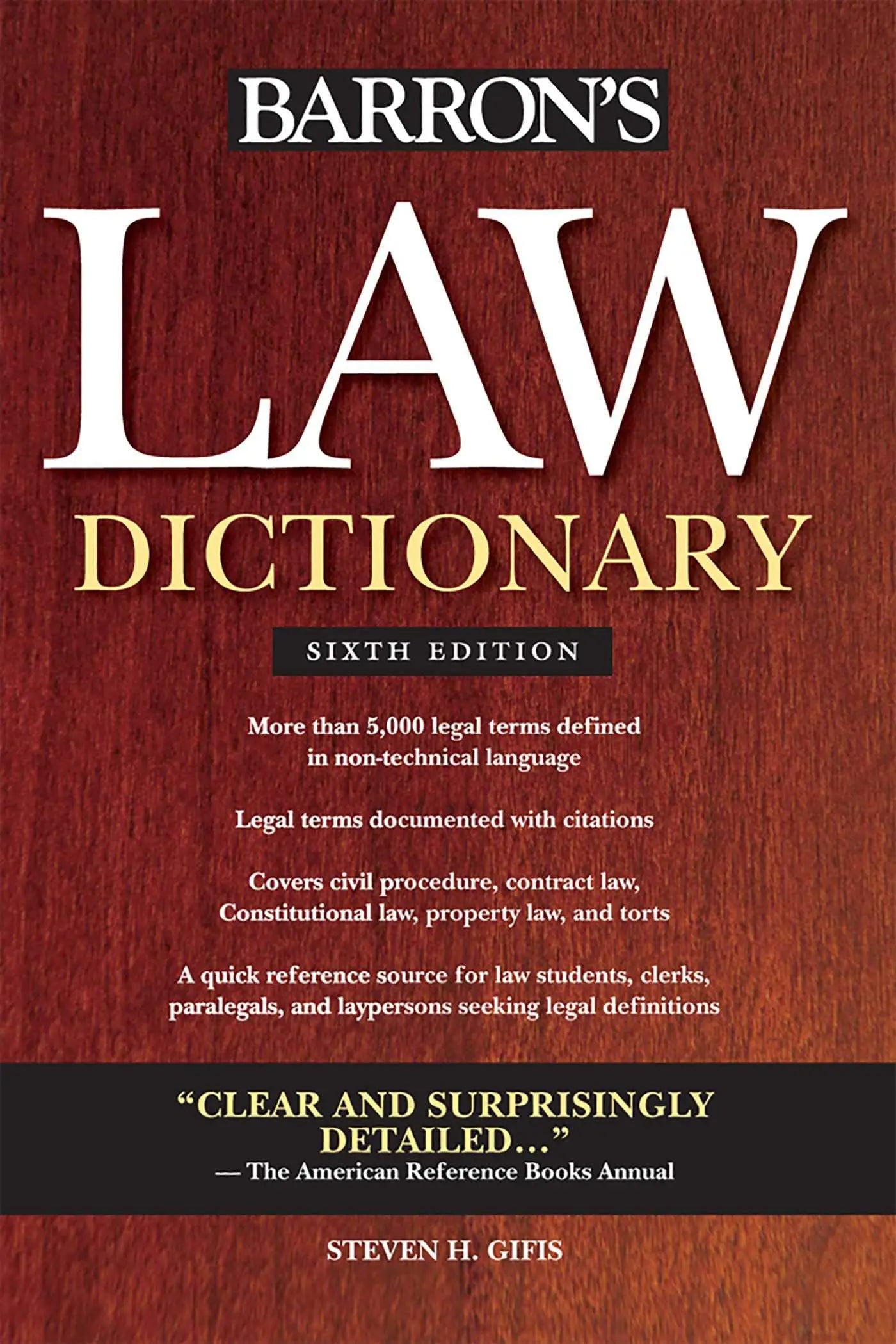Barron's Law Dictionary The Happy Book Stack