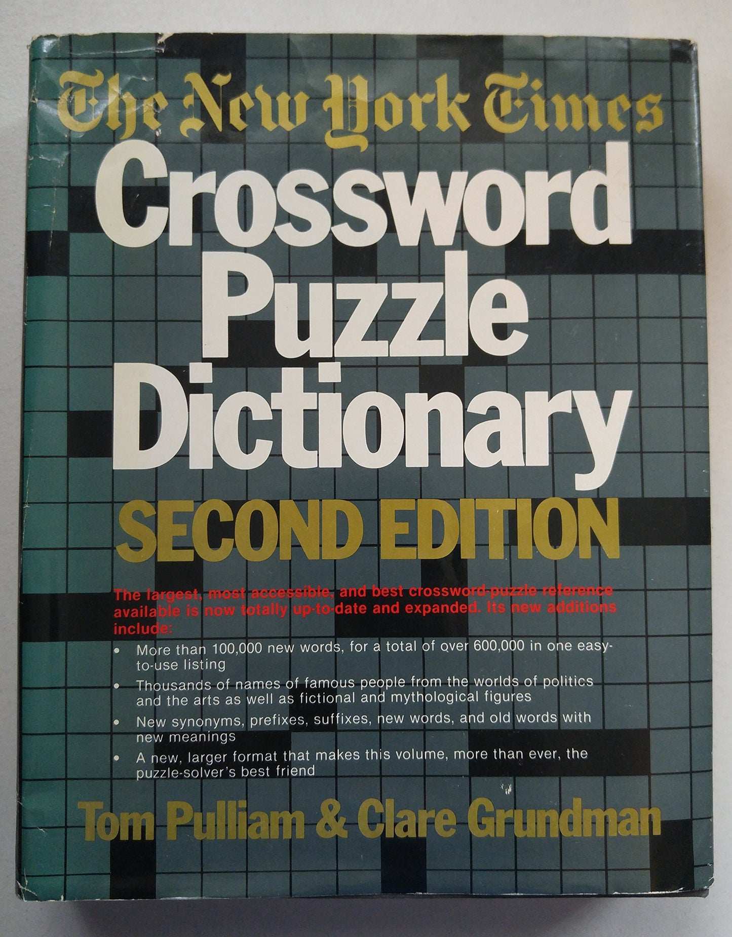 New York Times Crossword Puzzle Dictionary (2nd ed) (Puzzle Reference) The Happy Book Stack