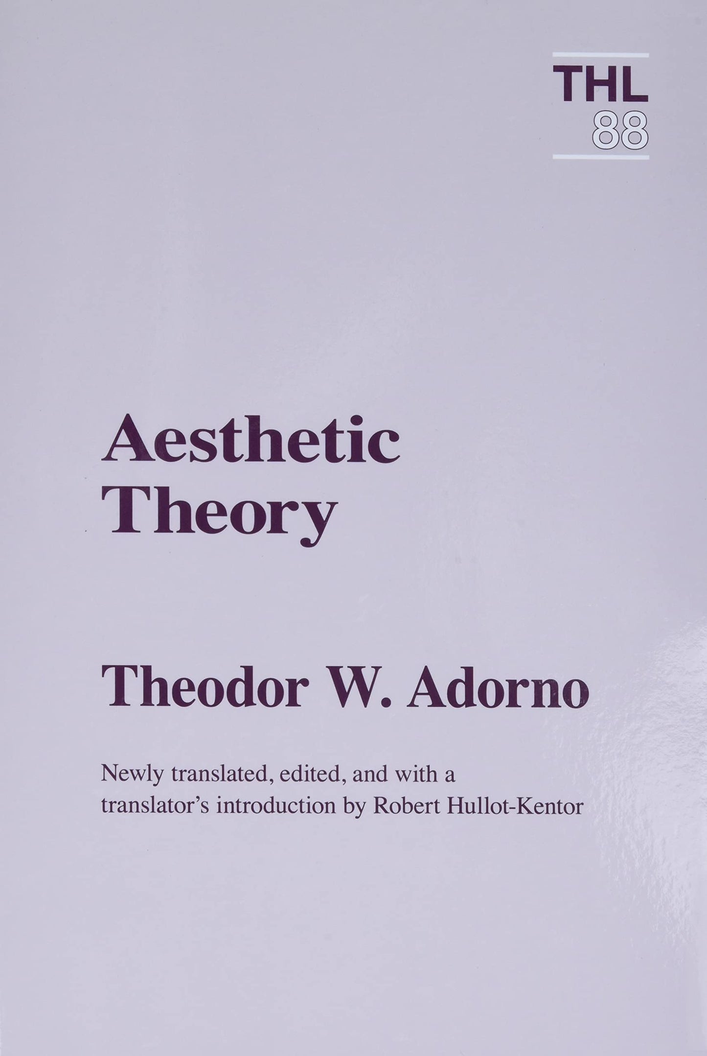 Aesthetic Theory (Volume 88) (Theory and History of Literature) The Happy Book Stack