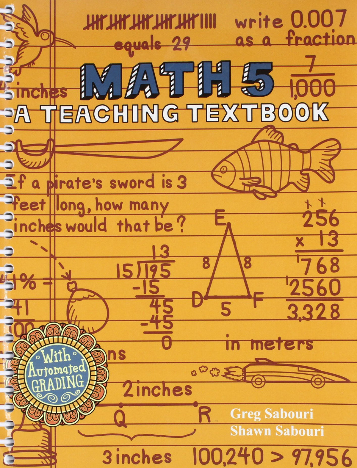 Math 5 a Teaching Textbook and Workbook/ Answer Key The Happy Book Stack