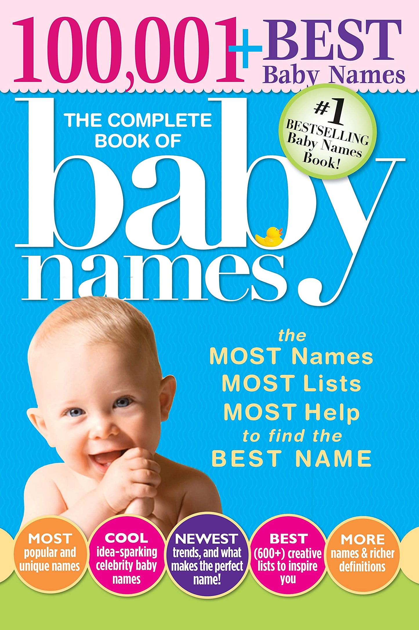 The Complete Book of Baby Names: The #1 Baby Names Book with the Most Unique Baby Girl and Boy Names (Gifts for Expecting Mothers, Fathers, Parents) The Happy Book Stack
