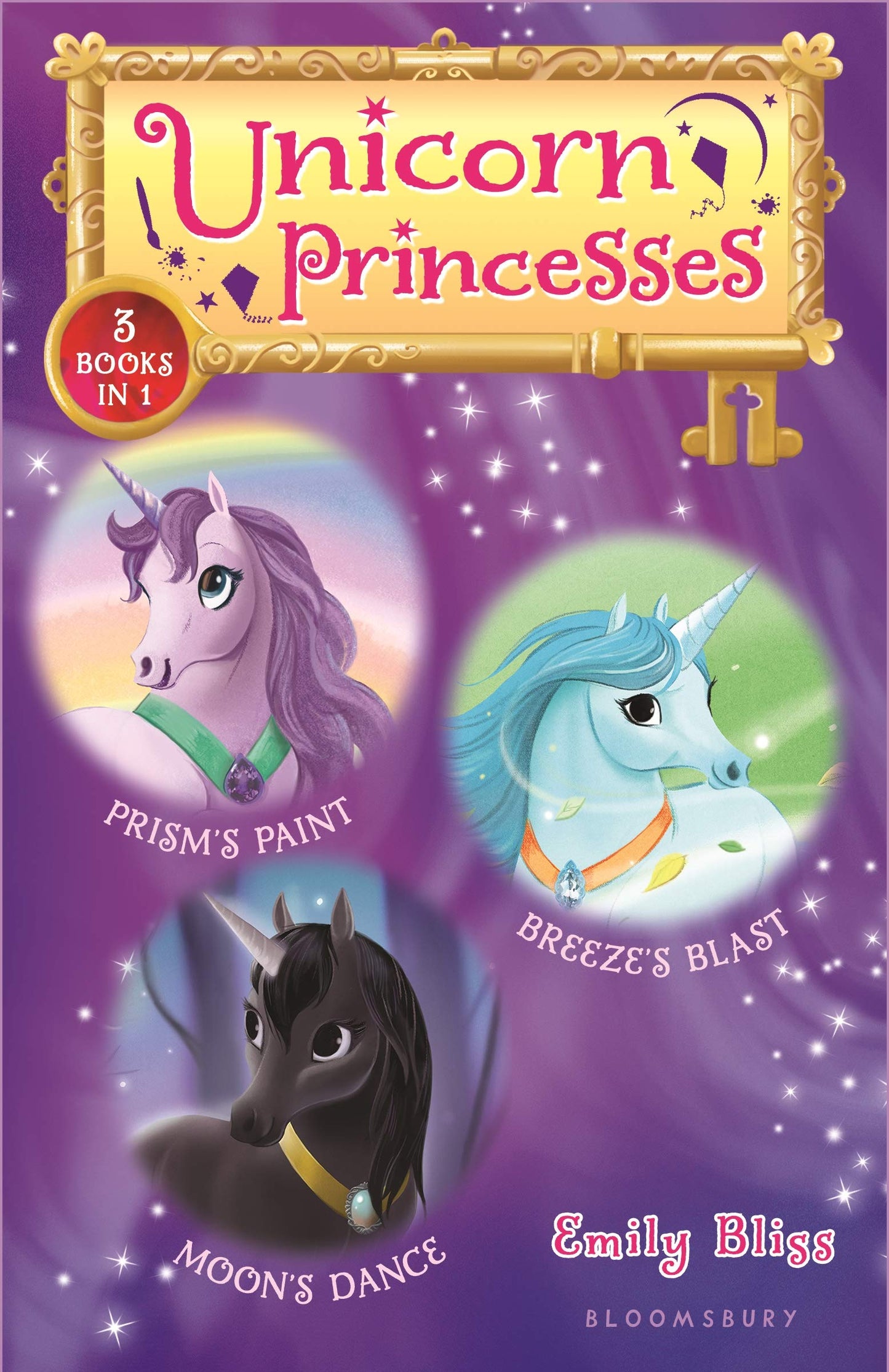 Unicorn Princesses Bind-up Books 4-6: Prism's Paint, Breeze's Blast, and Moon's Dance The Happy Book Stack