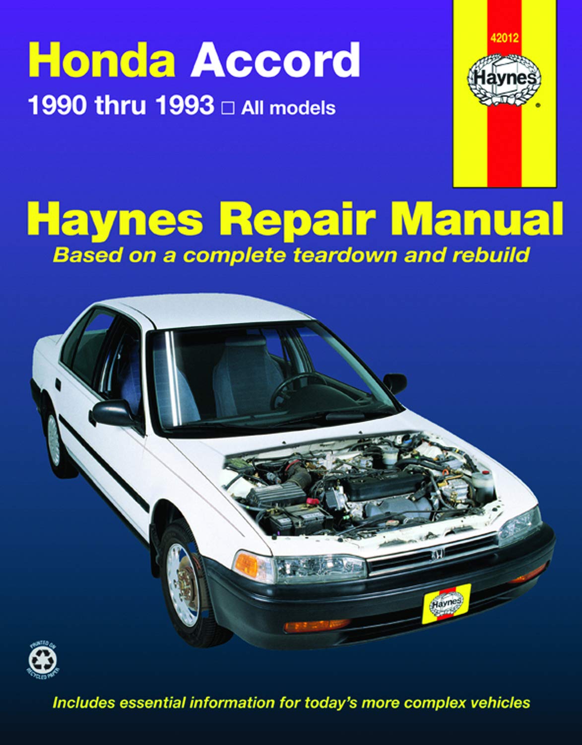 Honda Accord (90-93) Haynes Repair Manual The Happy Book Stack