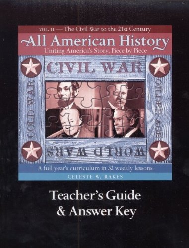 All American History Teacher's Guide and Answer Key Volume 2 The Happy Book Stack