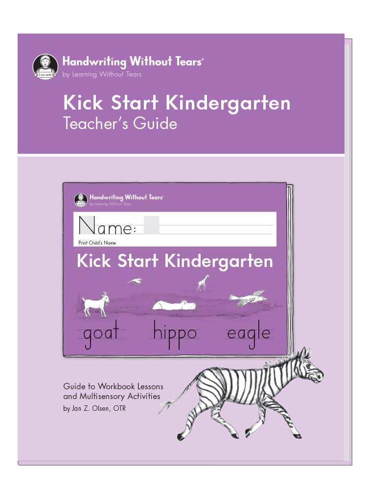 Learning Without Tears - Kick Start Kindergarten Teacher's Guide - Handwriting Without Tears Series - Pre-K Writing Book - Capital and Lowercase Letters - for School or Home Use The Happy Book Stack