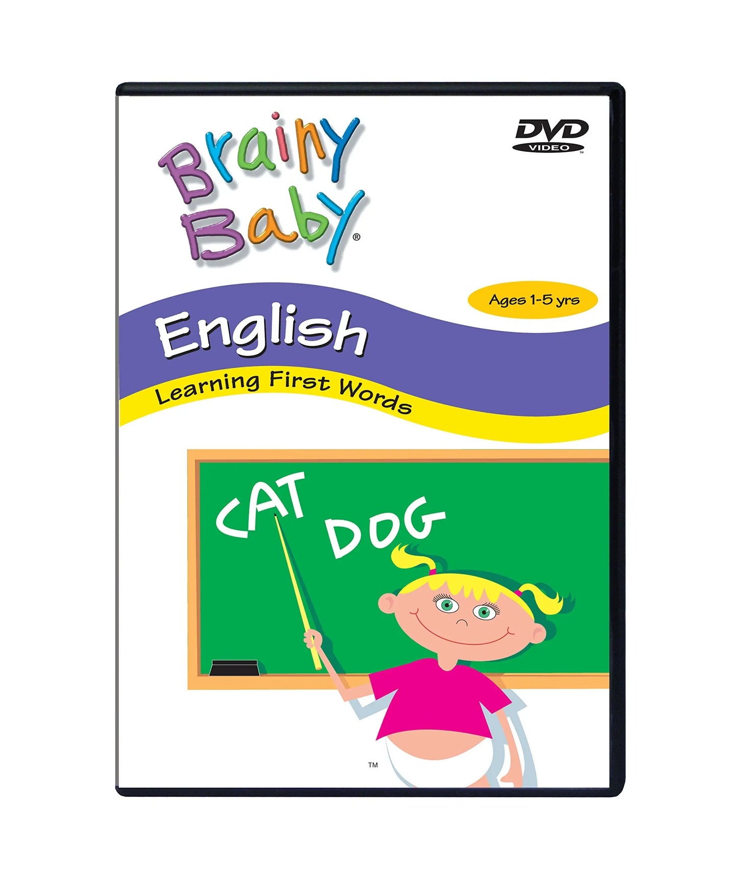 Brainy Baby English DVD: Learning First Words Classic Edition The Happy Book Stack
