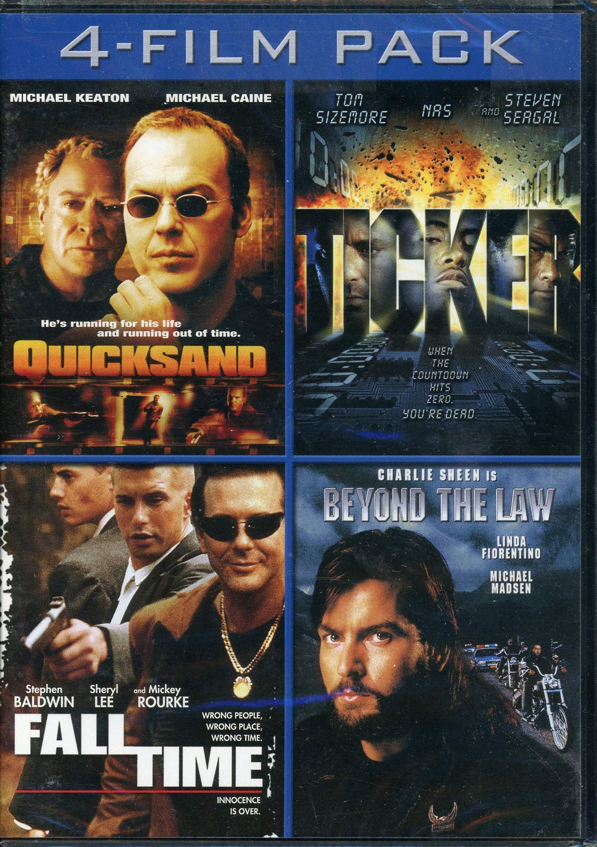 4 Film Pack: Quicksand, Ticker, Fall Time, & Beyond The Law - 5322