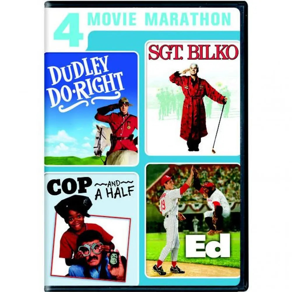 4 Movie Marathon: Family Comedy Collection (Dudley Do-Right / Sgt. Bilko / Cop and a Half / Ed) The Happy Book Stack