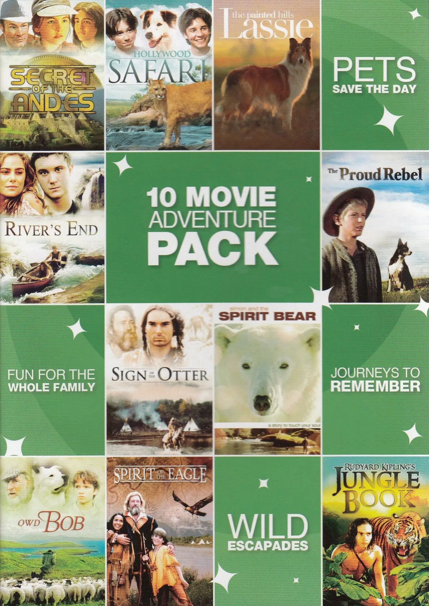 10-Movie Family Adventure Pack V.1 The Happy Book Stack