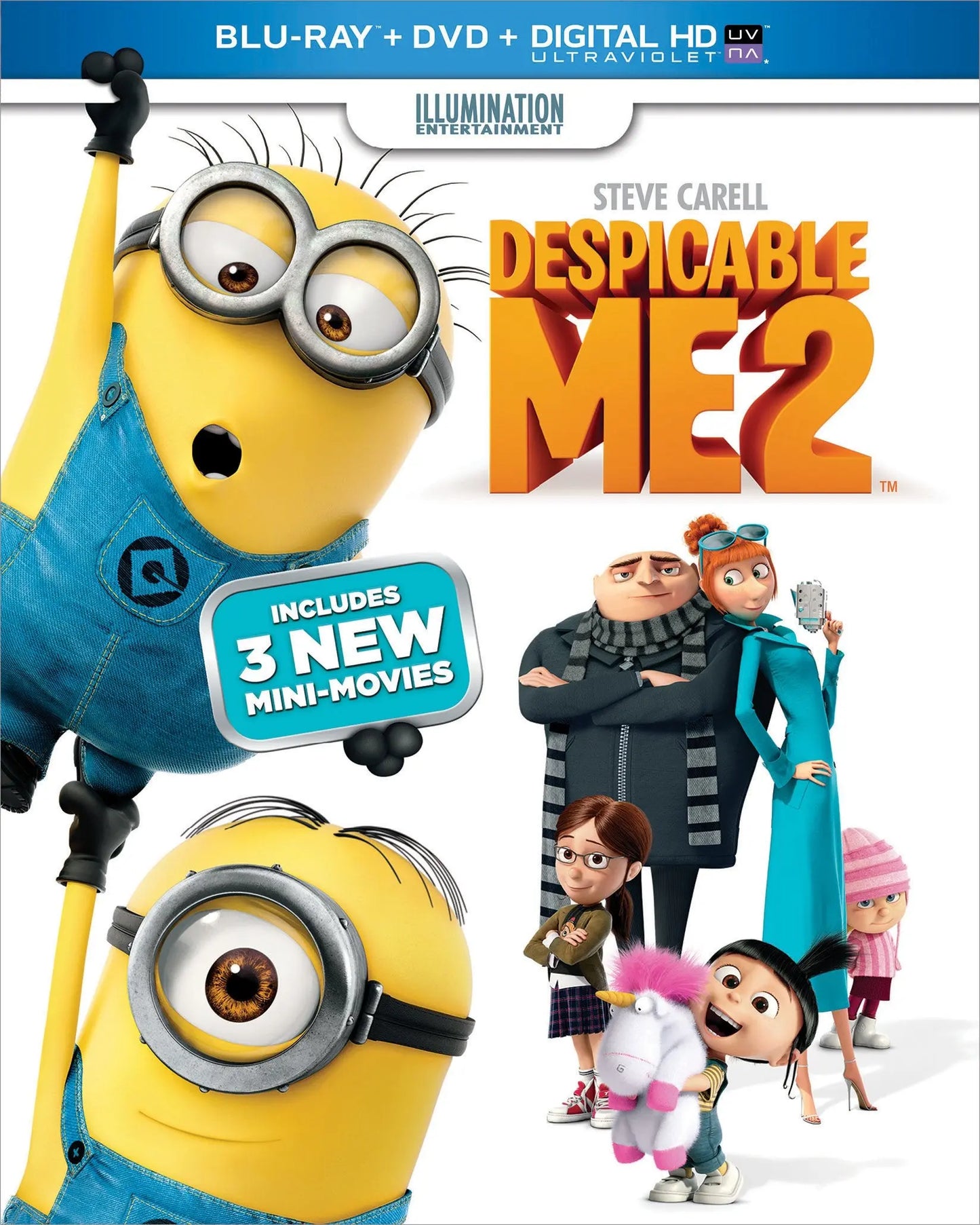 Despicable Me 2 (Blu-ray + DVD + Digital) The Happy Book Stack