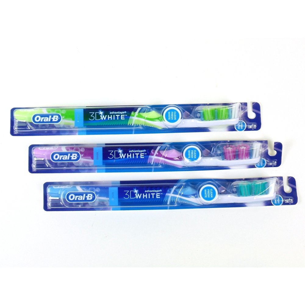 ORAL B TOOTHBRUSH ADVANTAGE VIVID 3D WHITE MEDIUM EACH (1) The Happy Book Stack