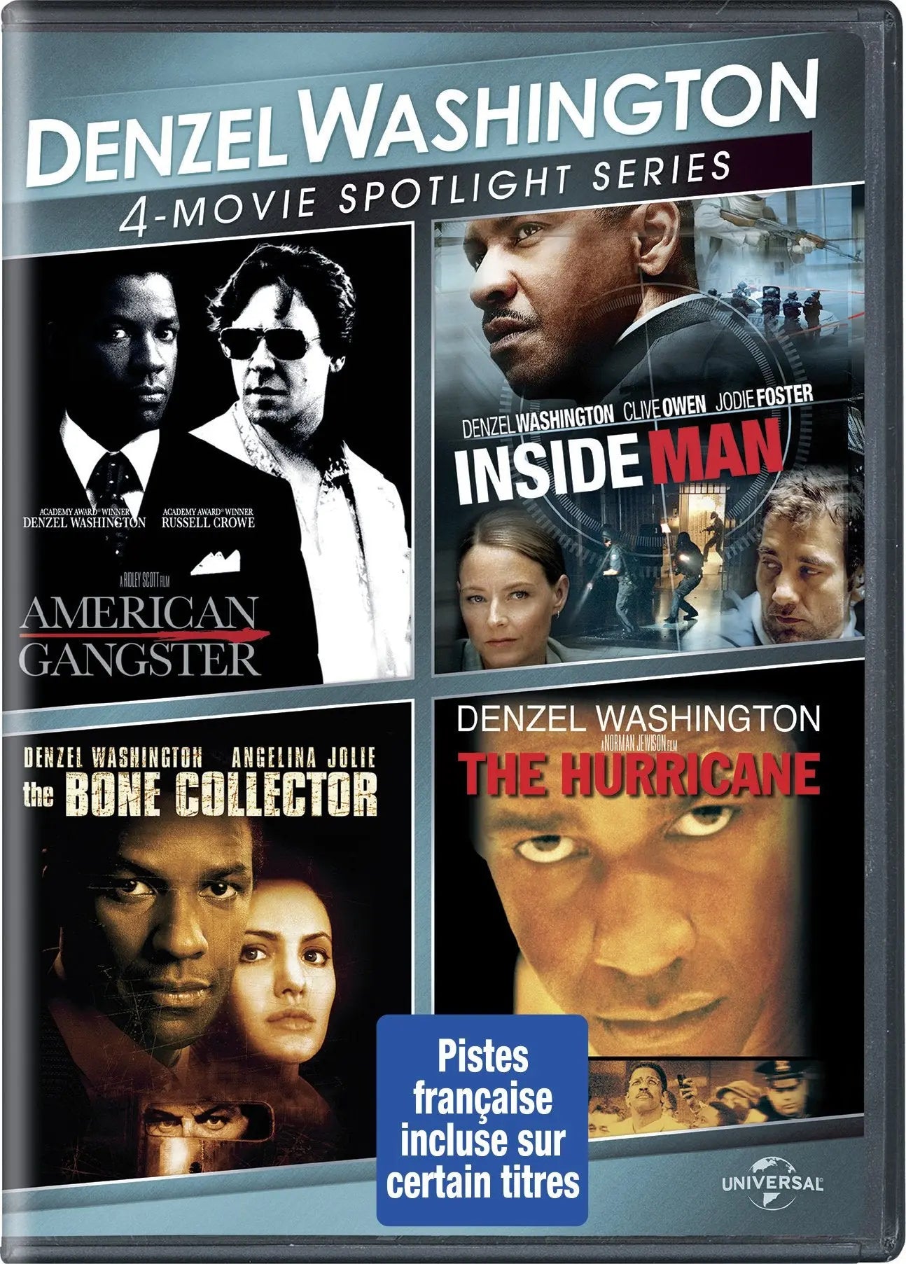 Denzel Washington 4-Movie Spotlight Seri The Happy Book Stack