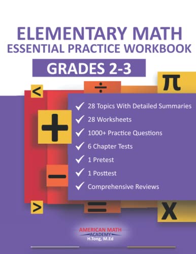 ELEMENTARY MATH ESSENTIAL PRACTICE WORKBOOK: GRADES 2-3 - 4267