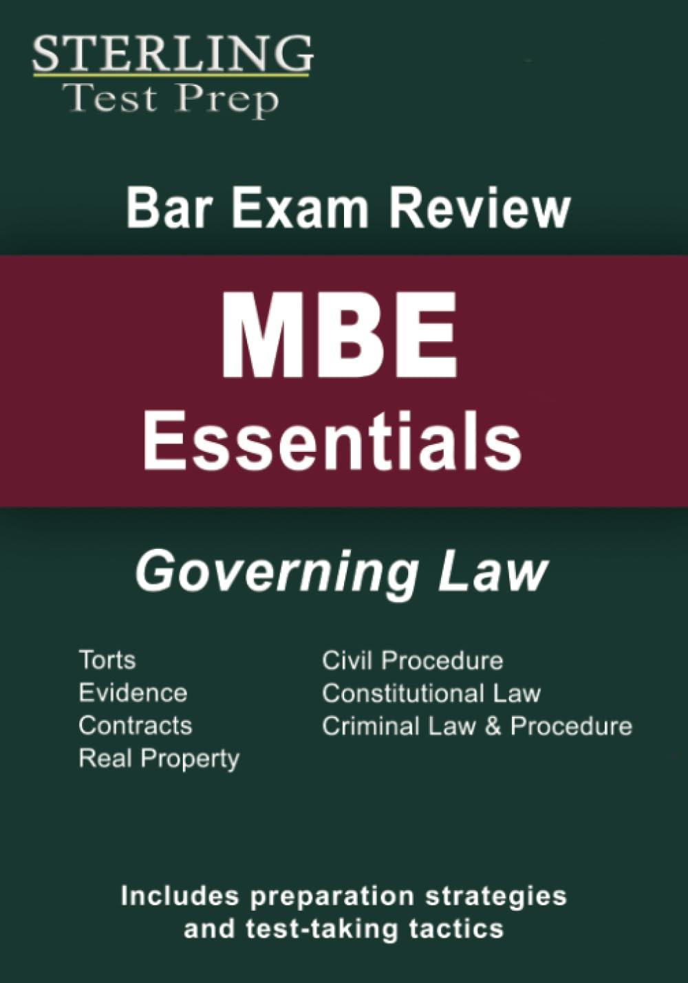 Sterling Bar Exam Review MBE Essentials: Governing Law for Bar Exam Review - 9400
