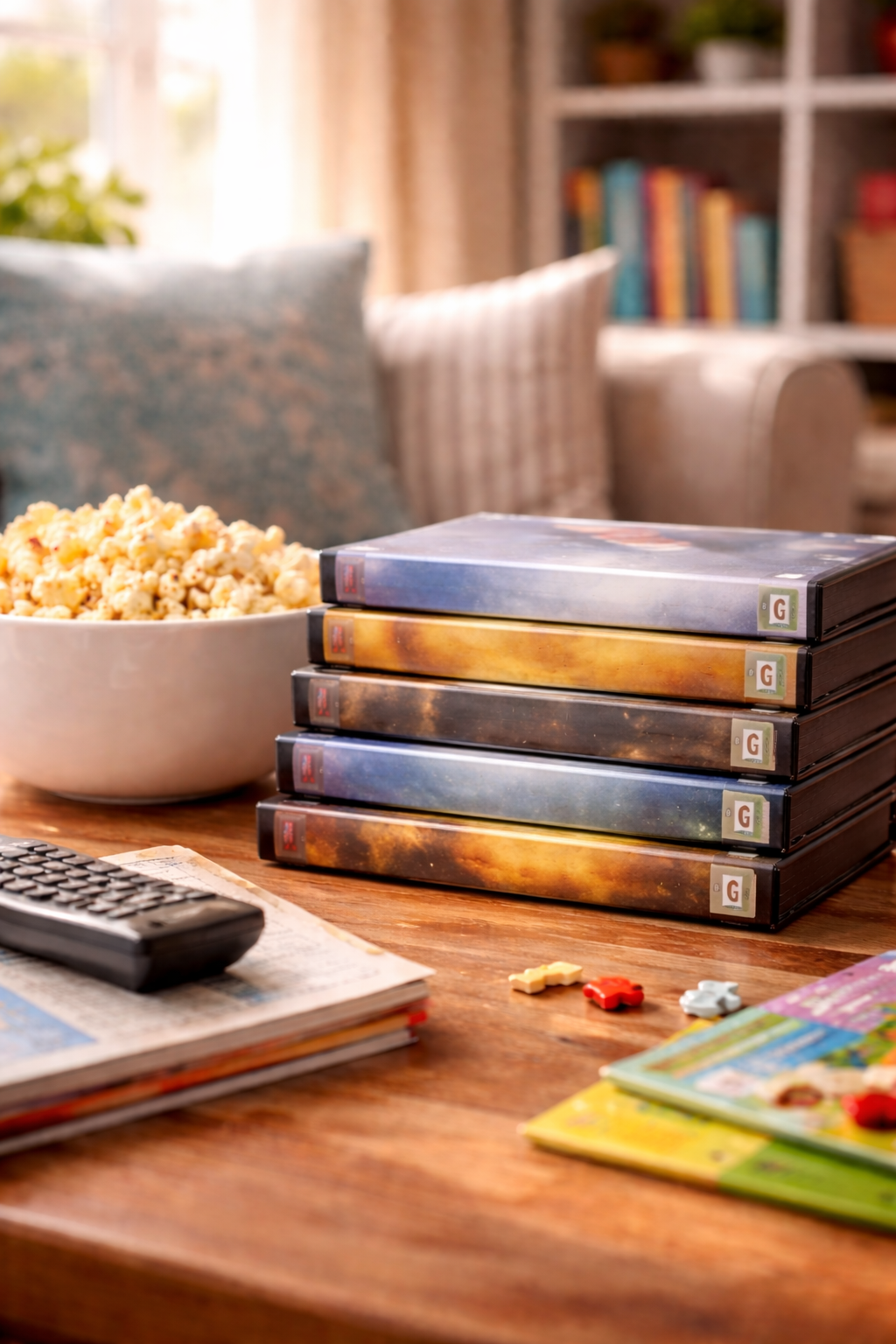Cozy movie night essentials ready for a Christmas movie marathon at home