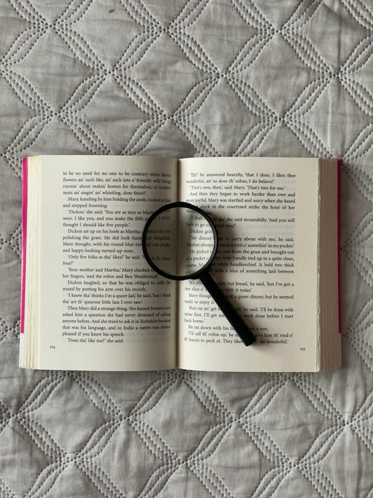 A magnifying glass on a book – Best Mystery Book Series for Teens