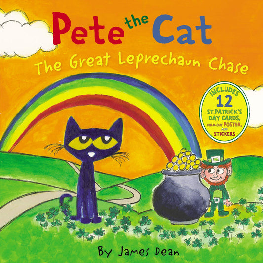 Pete the Cat: The Great Leprechaun Chase: Includes 12 St. Patrick's Day Cards, Fold-Out Poster, and Stickers! The Happy Book Stack