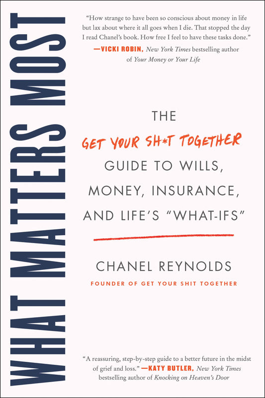 What Matters Most: The Get Your Shit Together Guide to Wills, Money, Insurance, and Life's "What-ifs" – A Compassionate No-Nonsense Handbook for Estate Planning After Loss The Happy Book Stack