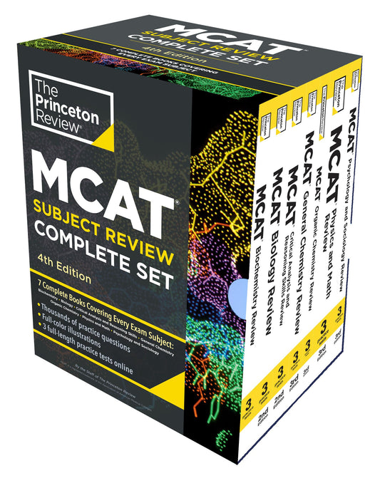 Princeton Review MCAT Subject Review Complete Box Set, 4th Edition: 7 Complete Books + 3 Online Practice Tests (Graduate School Test Preparation) The Happy Book Stack