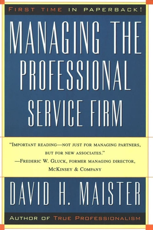 Managing The Professional Service Firm - 1169