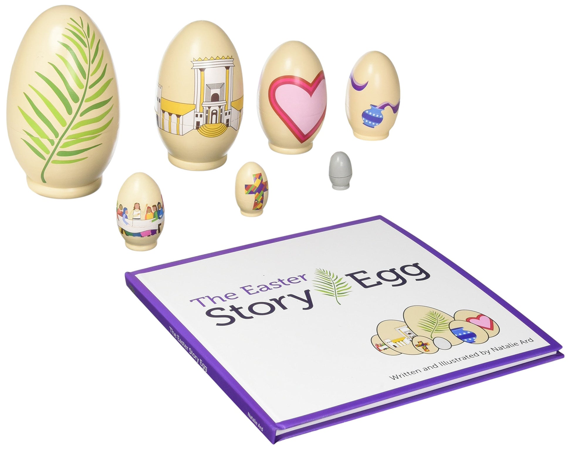 STORY EGG The Easter Colorful Nesting Toy with Resurrection Book – Great Christian or Catholic Gift for Children The Happy Book Stack