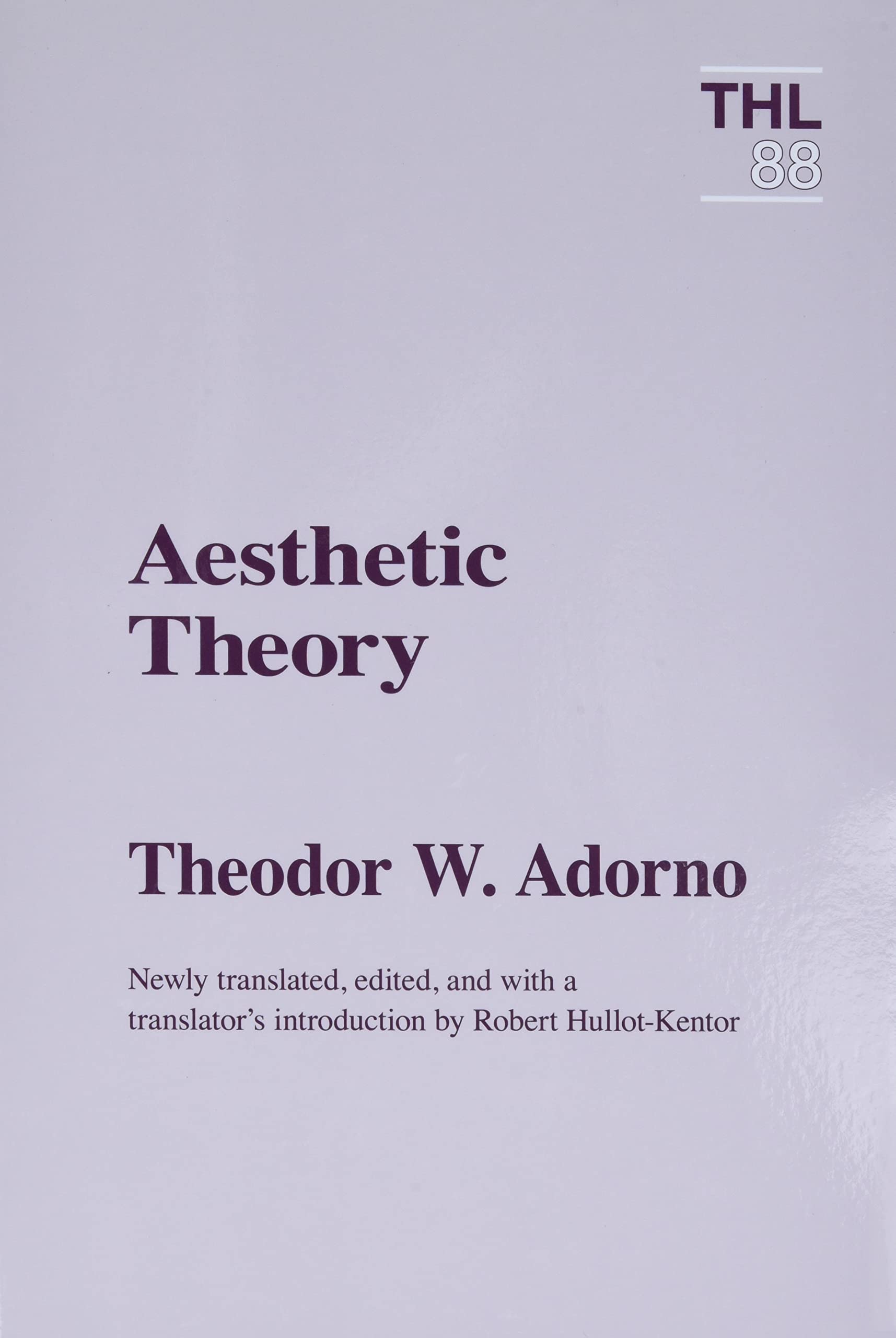 Aesthetic Theory (Volume 88) (Theory and History of Literature) The Happy Book Stack