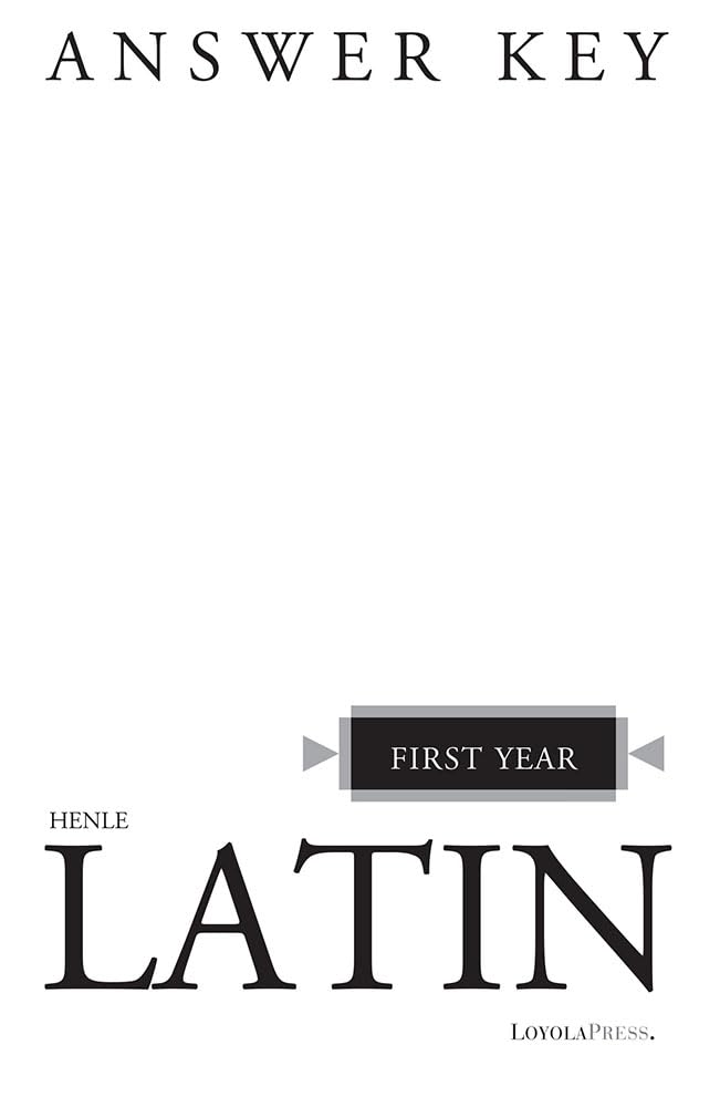 Henle Latin First Year Answer Key The Happy Book Stack