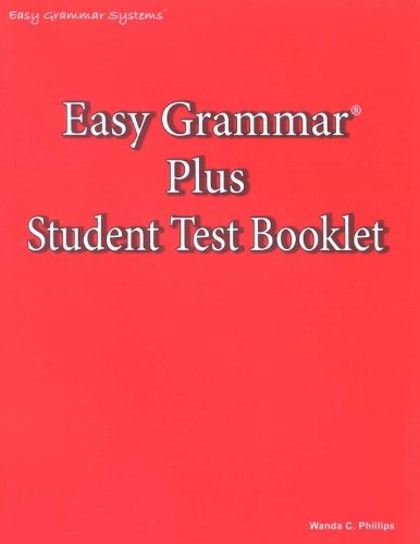 Easy Grammar Plus Student Test Booklet The Happy Book Stack