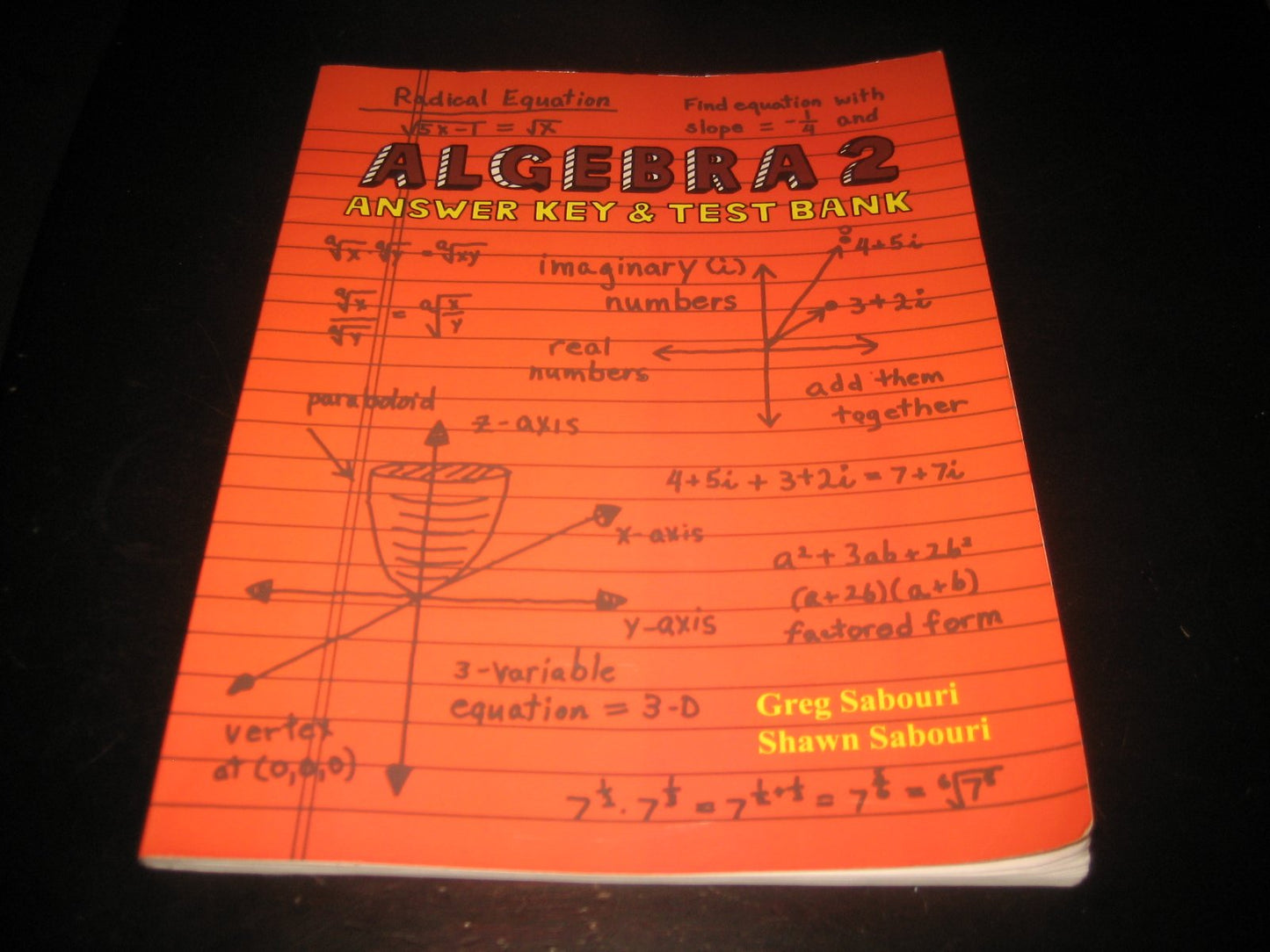 Algebra 2: Answer Key & Test Bank - 7915