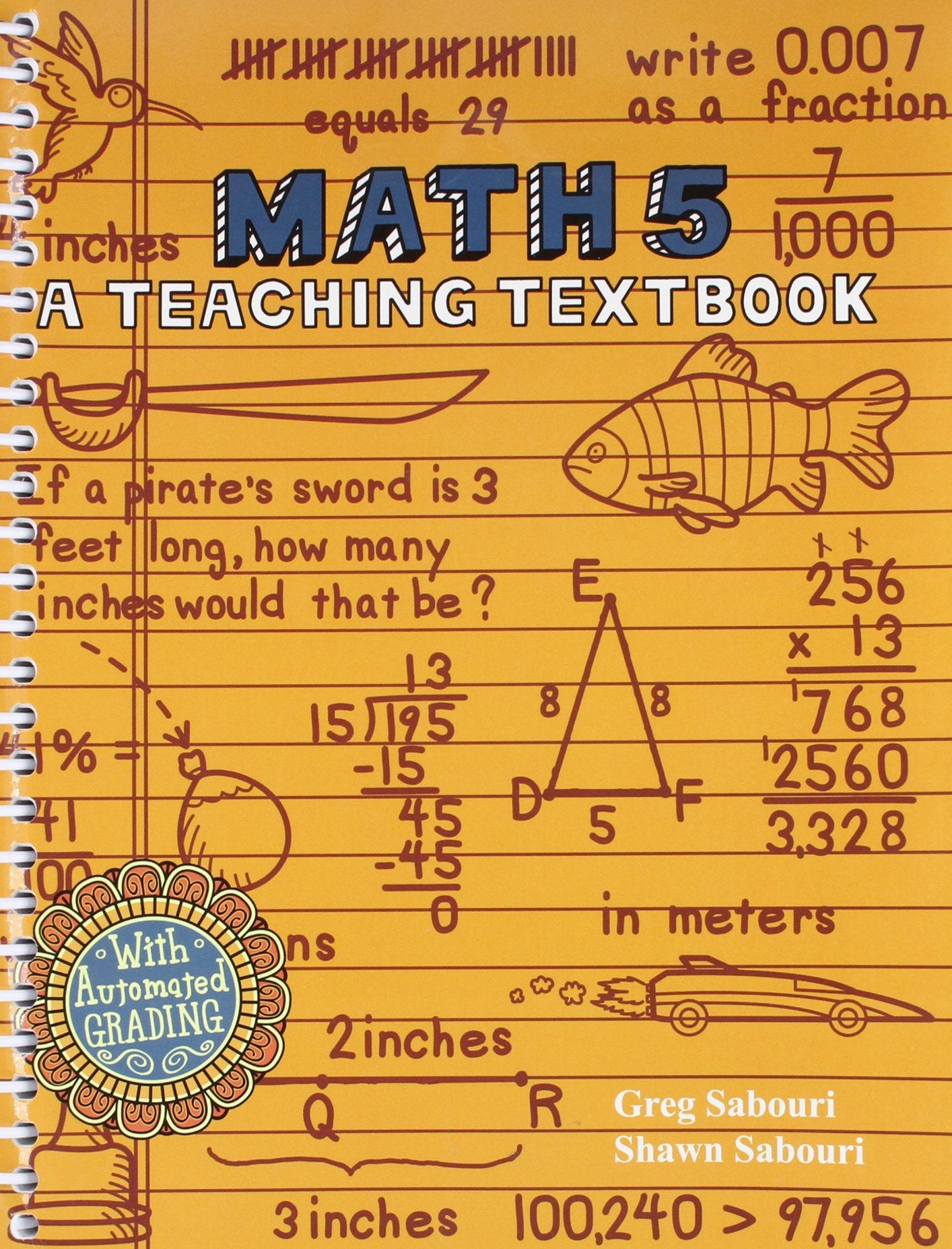 Math 5 a Teaching Textbook and Workbook/ Answer Key The Happy Book Stack