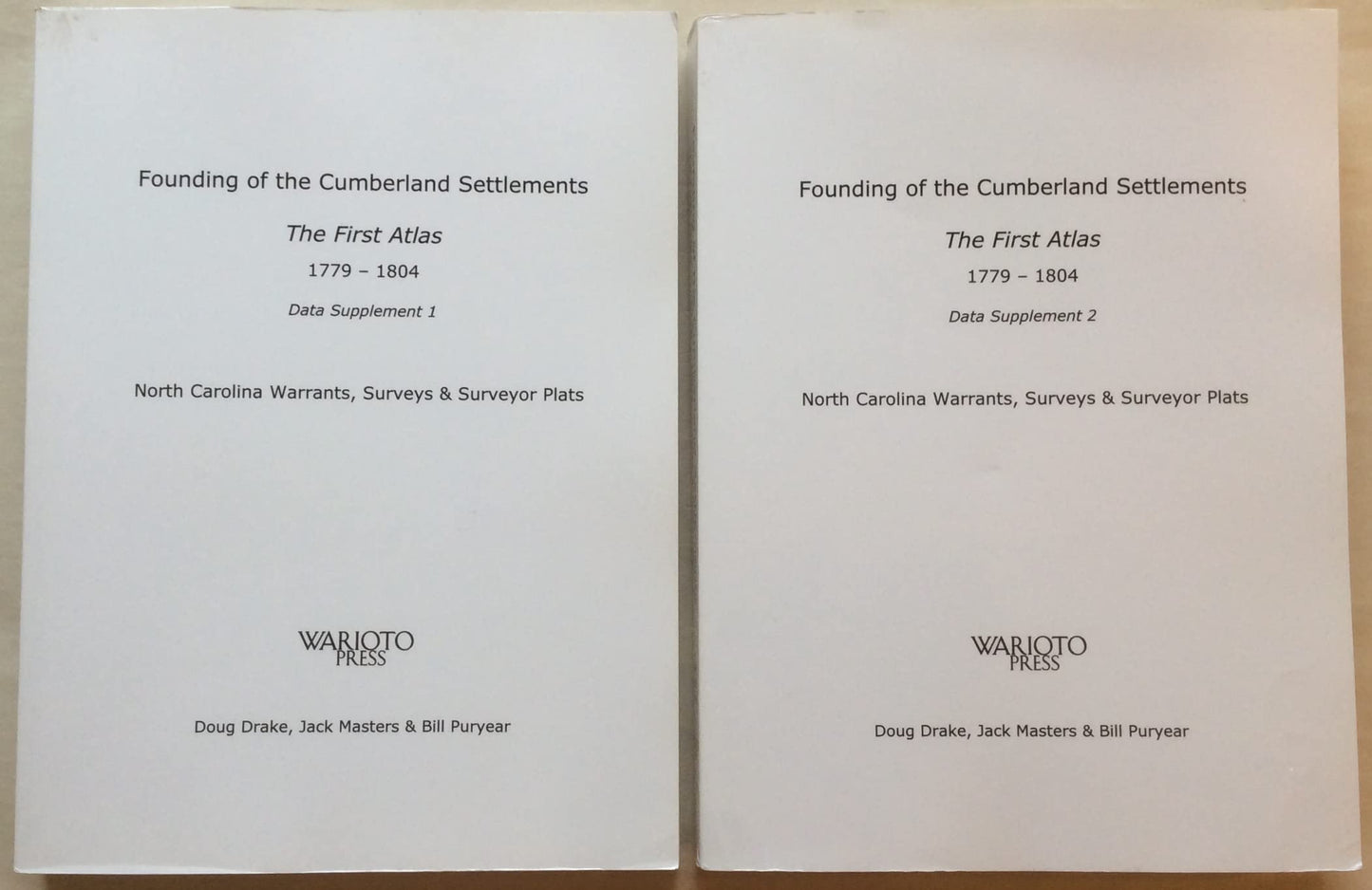 Data Supplements 1&2 to Founding of the Cumberland Settlements (Volume 1 and 2) - 2337