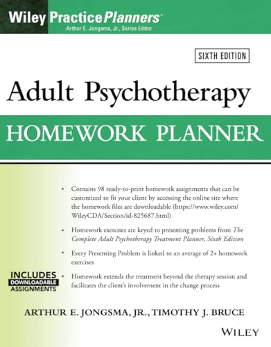 Adult Psychotherapy Homework Planner, 6th Edition (PracticePlanners) The Happy Book Stack