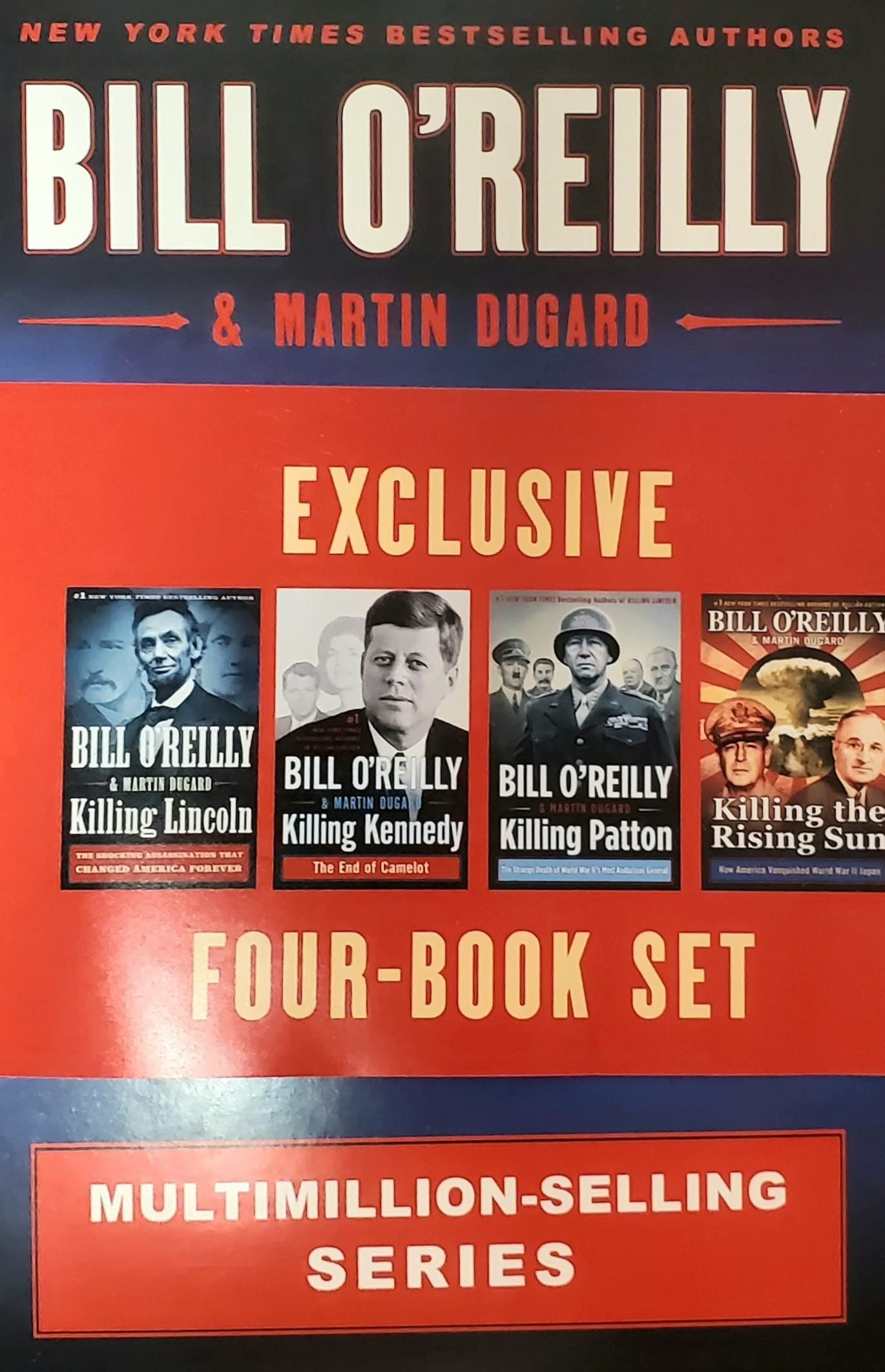 Bill O'Reilly exclusive four-book killing set (killing Lincoln/killing Kennedy/killing patton/killing the rising sun) The Happy Book Stack