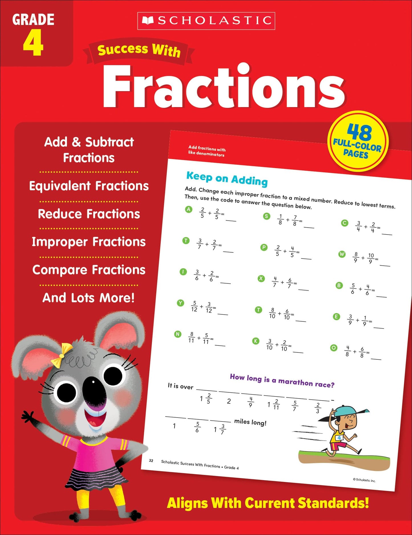 Scholastic Success with Fractions Grade 4 Workbook The Happy Book Stack