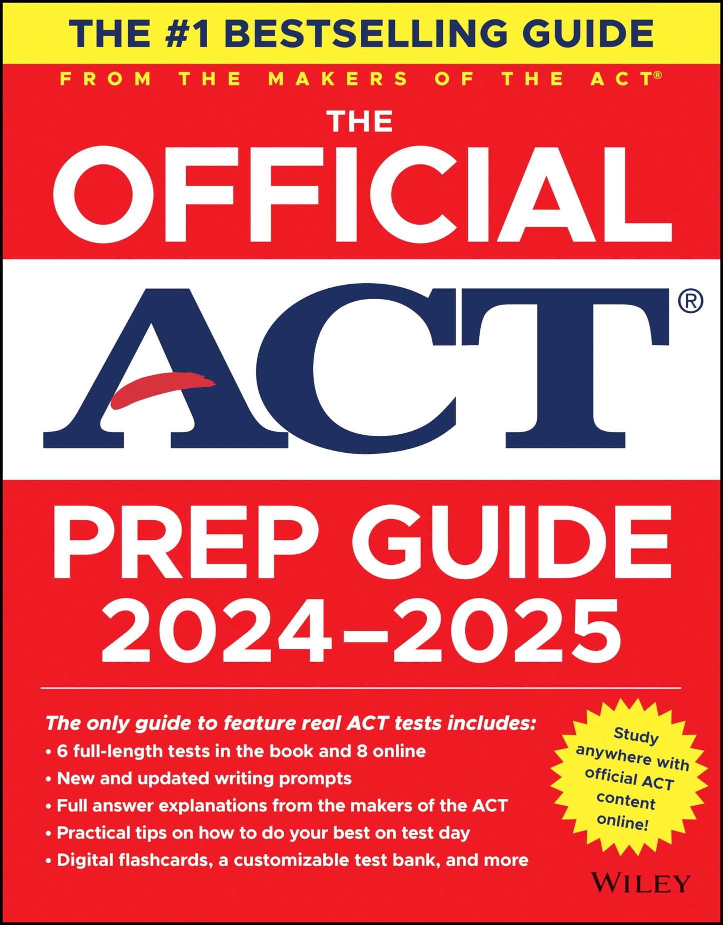 The Official ACT Prep Guide 2024-2025: Book + 9 Practice Tests + 400 Digital Flashcards + Online Course The Happy Book Stack