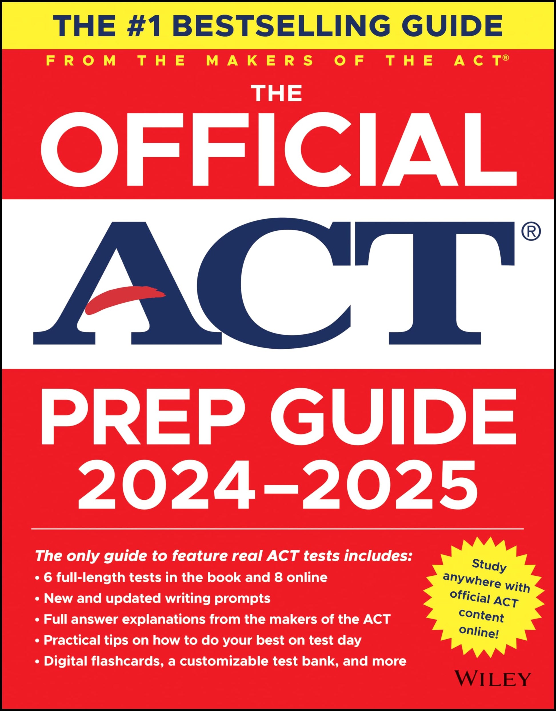 The Official ACT Prep Guide 2024-2025: Book + 9 Practice Tests + 400 Digital Flashcards + Online Course The Happy Book Stack