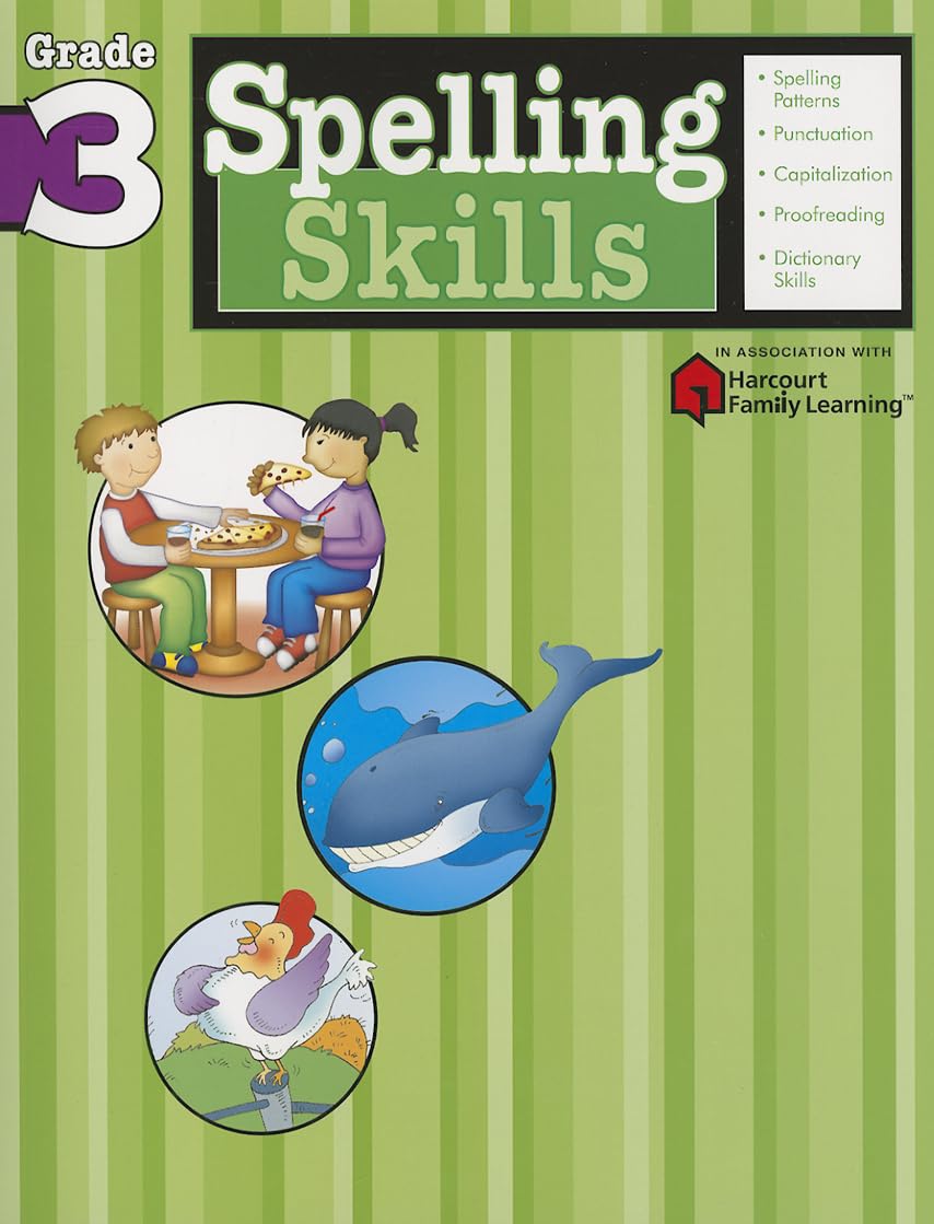 Spelling Skills: Grade 3 (Flash Kids Harcourt Family Learning) The Happy Book Stack