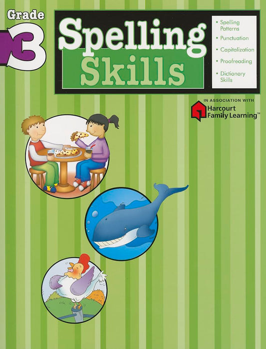 Spelling Skills: Grade 3 (Flash Kids Harcourt Family Learning) The Happy Book Stack