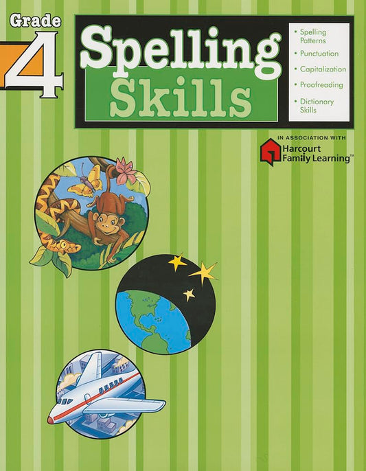 Spelling Skills: Grade 4 (Flash Kids Harcourt Family Learning) The Happy Book Stack