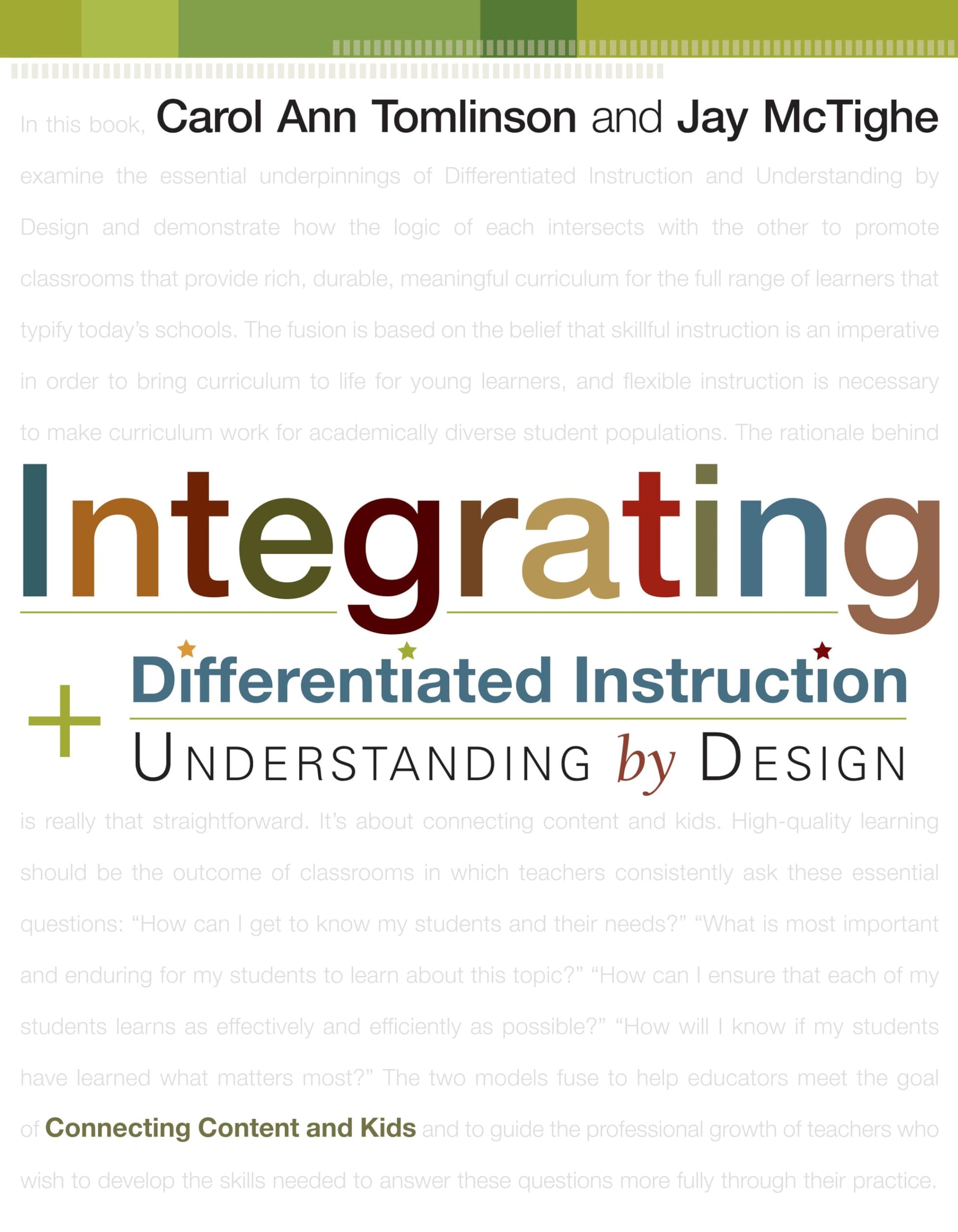 Integrating Differentiated Instruction & Understanding by Design: Connecting Content and Kids The Happy Book Stack