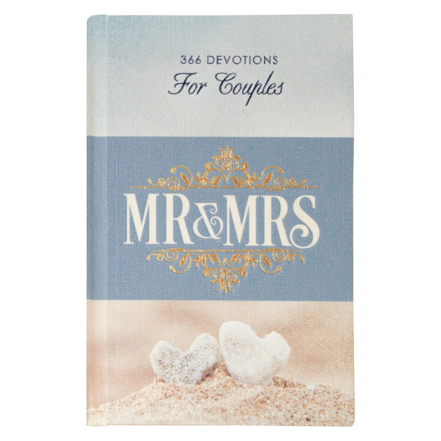 Mr. & Mrs. 366 Devotions for Couples Enrich Your Marriage and Relationship Two-Tone Blue Hardcover Devotional Gift Book w/ Ribbon Marker The Happy Book Stack