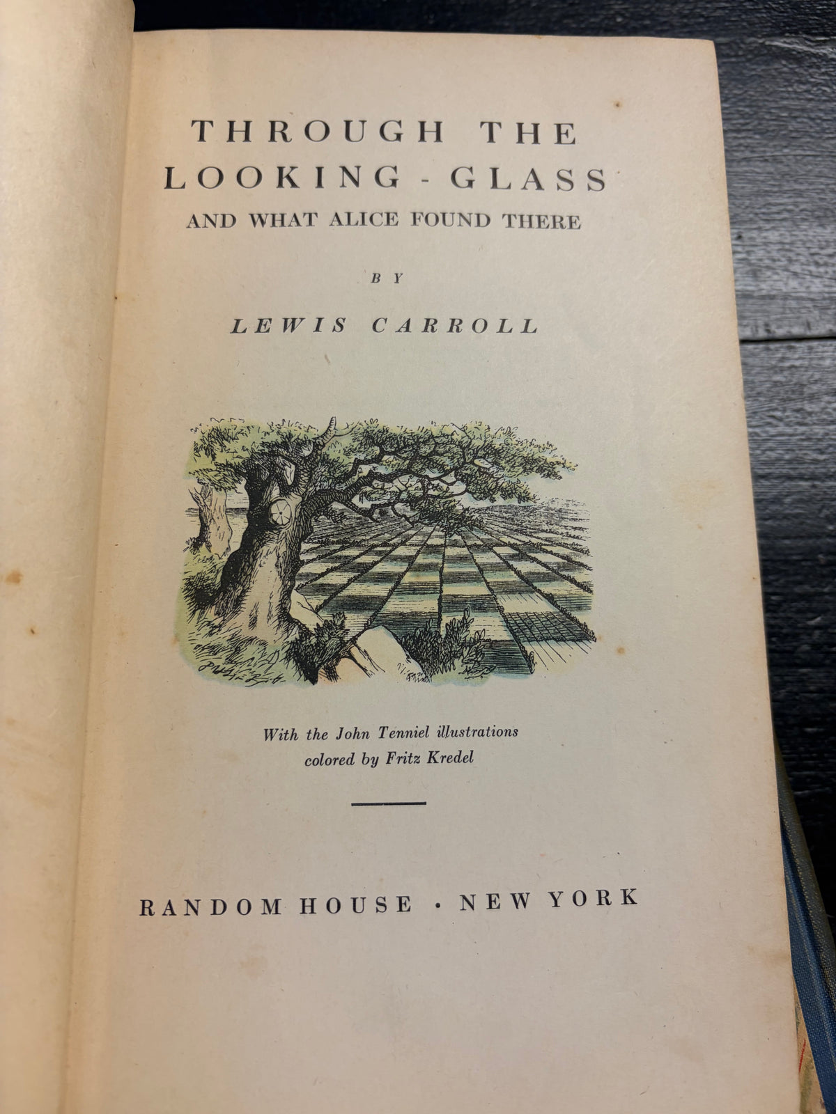 Alice's Adventures in Wonderland & Through the Looking-Glass – 1946 Random House Special Edition, 2-Volume Set, Tenniel Illustrations Colored by Fritz Kredel Random House