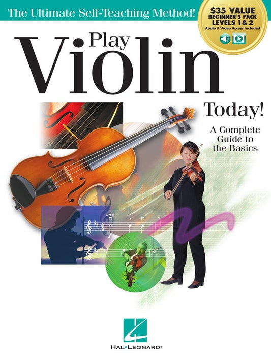 Play Violin Today! Beginner's Pack: Method Books for Levels 1 & 2 Plus Online Audio & Video Access - 276