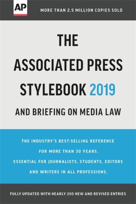 The Associated Press Stylebook 2019: and Briefing on Media Law The Happy Book Stack