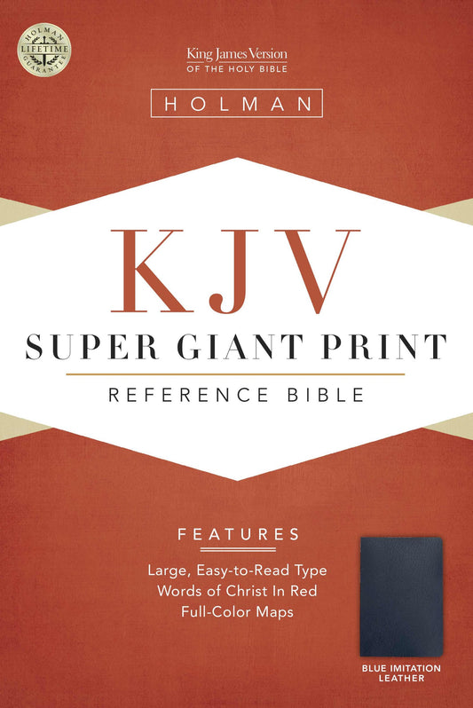 KJV Super Giant Print Reference Bible, Blue Simulated Leather (King James Version) - 1877