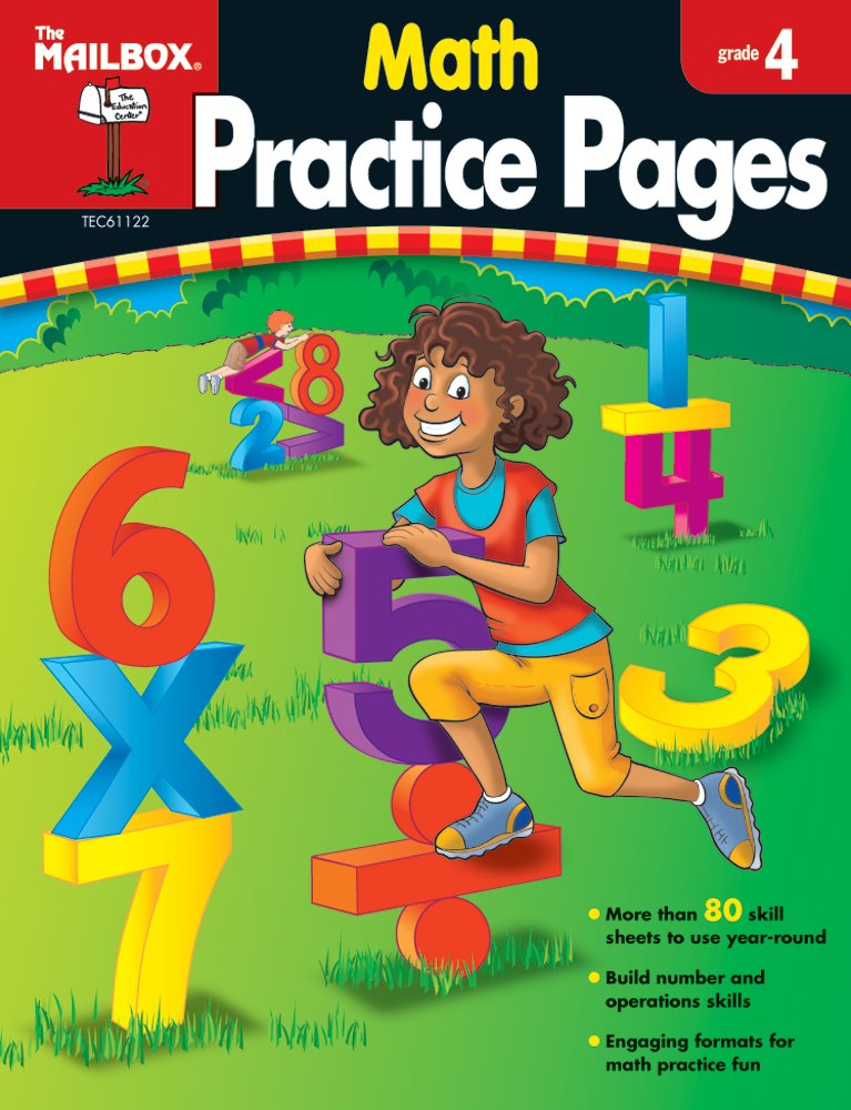Math Practice Pages (Gr. 4) by The Mailbox Books Staff (2008-01-01) The Happy Book Stack