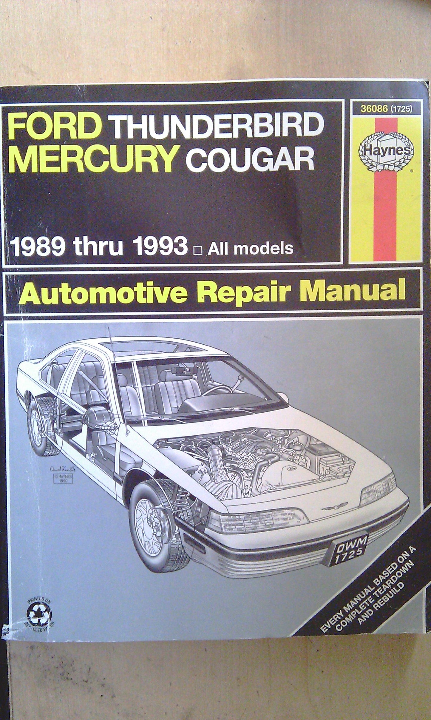 Haynes Ford Thunderbird and Mercury Cougar 1989-1993: All Models (Automotive Repair Manual) - 226